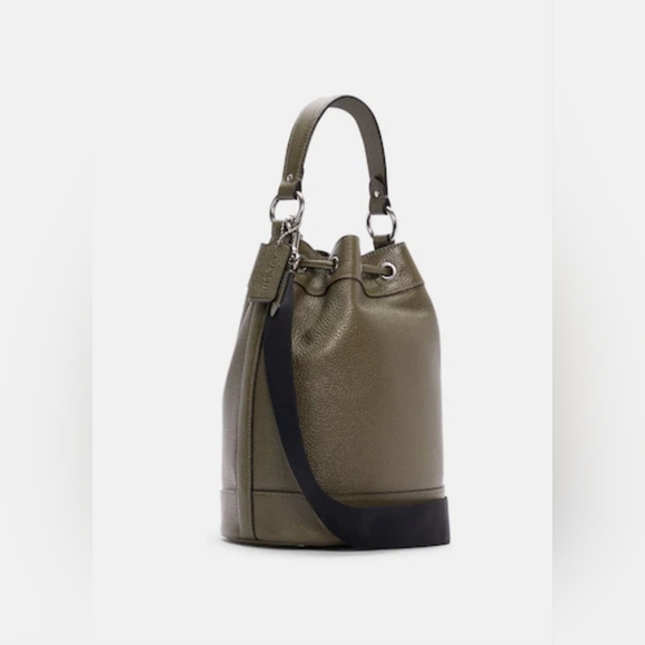 2pc COACH SET Dempsey Drawstring Bucket Bag Corner Zip Wristlet - Picture 8 of 15